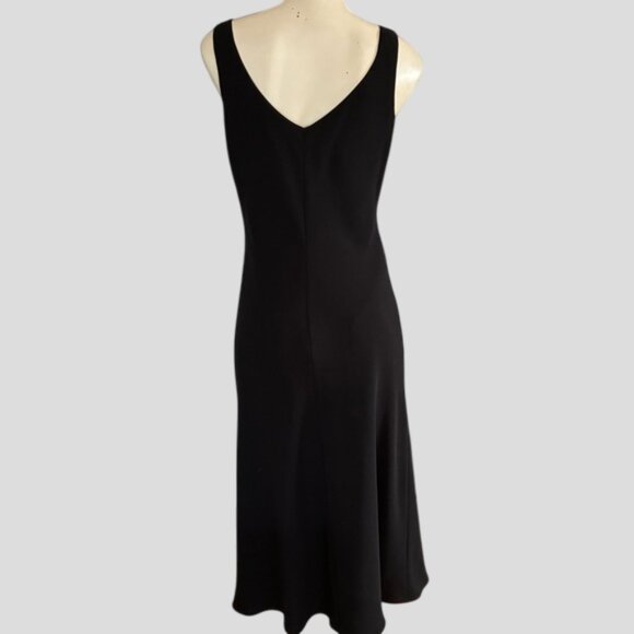 Jones New York Black Rhinestone Sleeveless Elegant Cocktail/Evening Dress - Picture 3 of 12